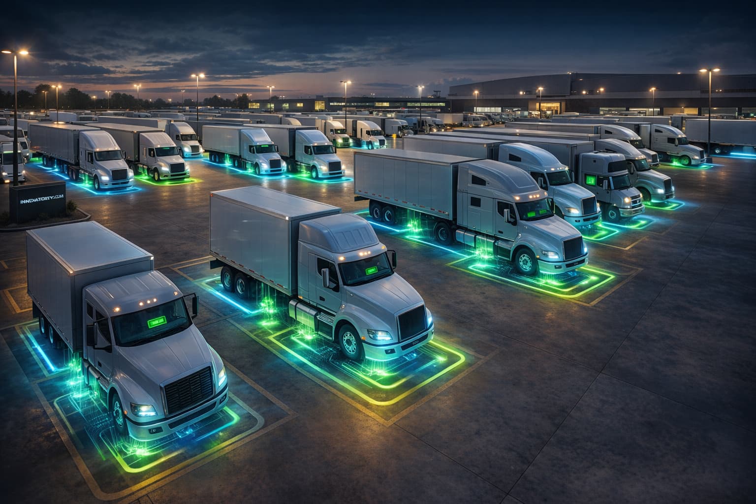 Flota de camiones con carga inalámbrica inductiva integrada en el pavimento - INNOVATIOCITY.COM