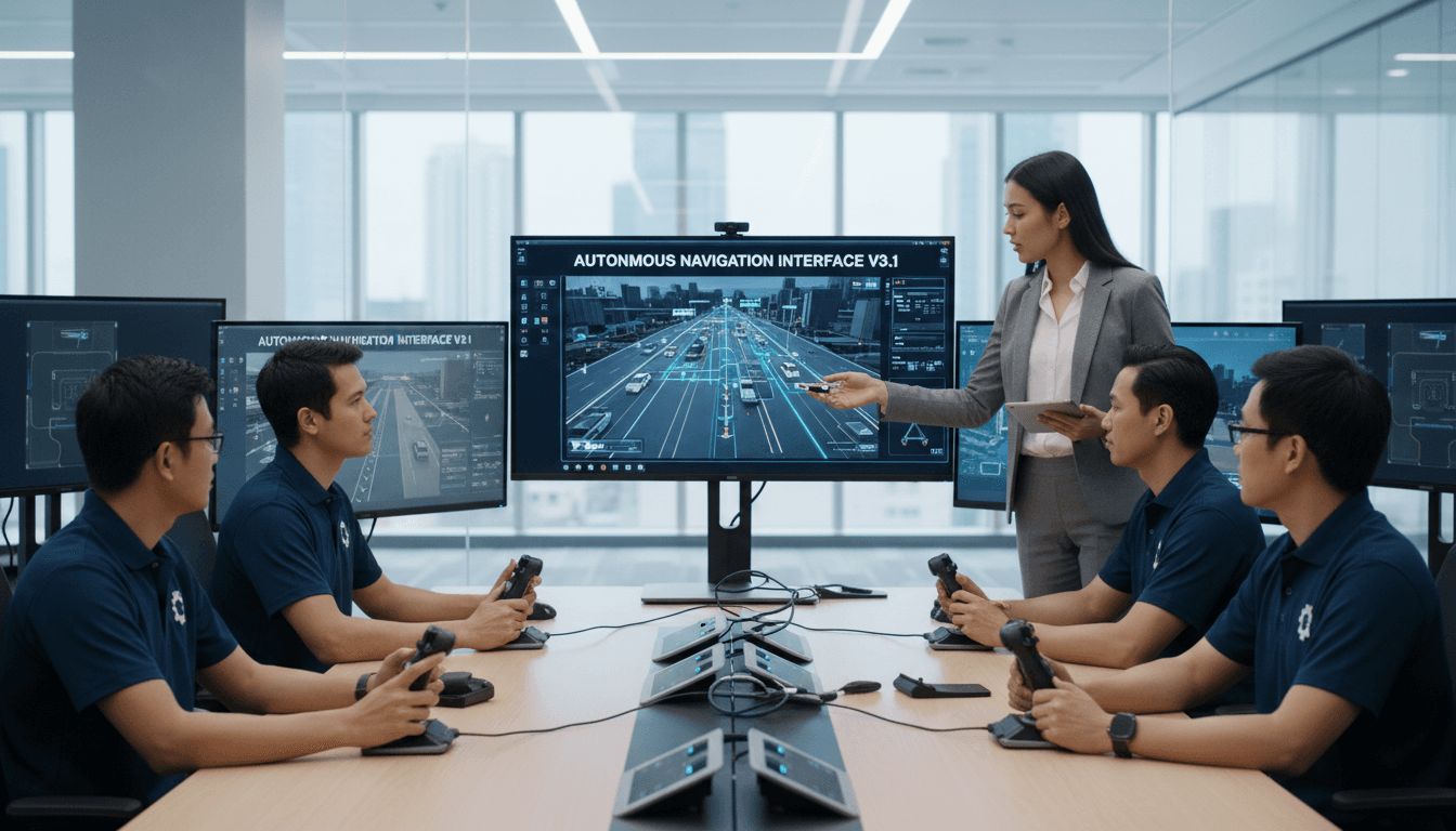 Team training on INNOVATIOCITY autonomous vehicle control systems and software