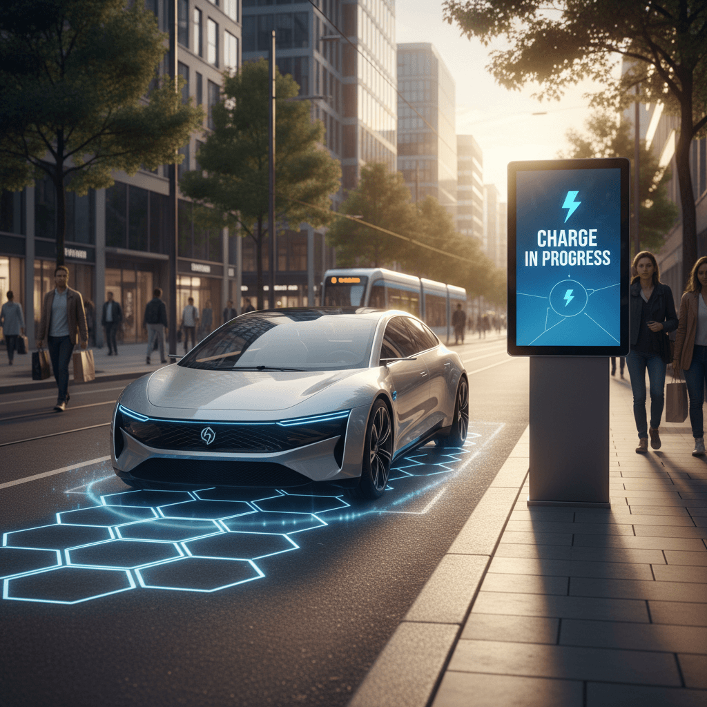 Inductive charging integrated into smart city streets