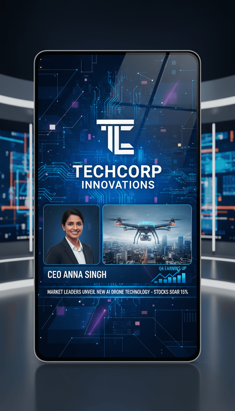 Technology news broadcast featuring INNOVATIOCITY