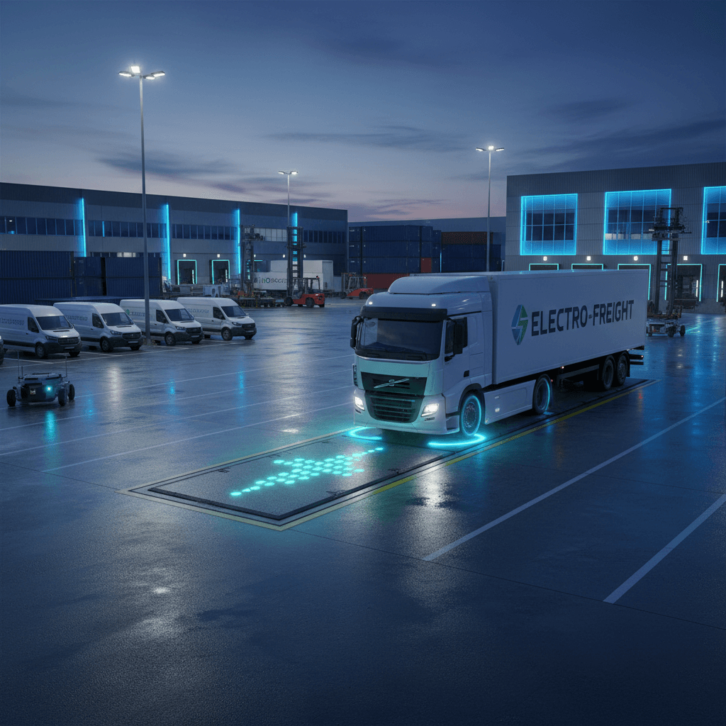 Wireless inductive charging system in port operations