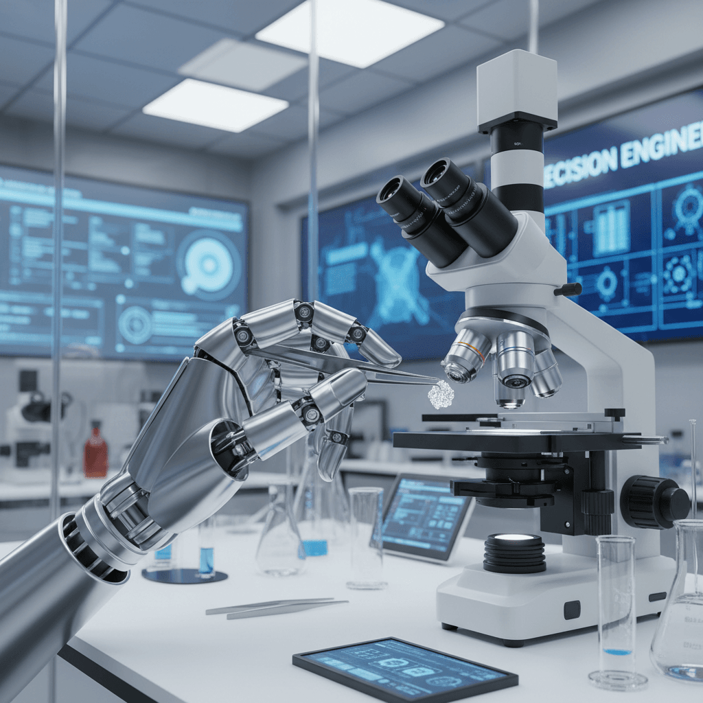 Robot hand performing precision tasks