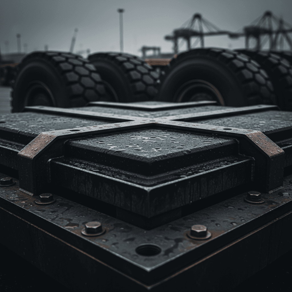 Close-up of durable inductive charging module construction and materials