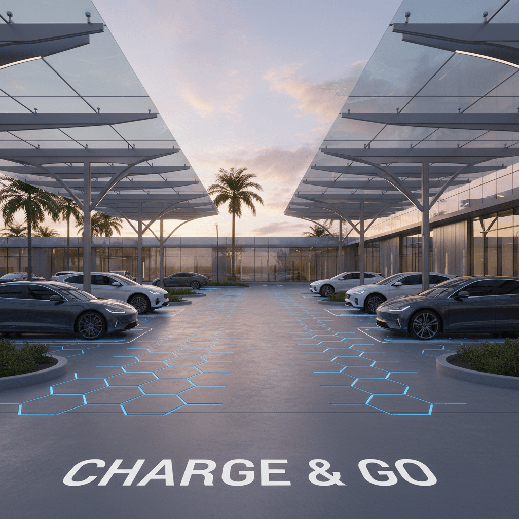 Inductive charging module integrated into pavement for autonomous vehicle charging