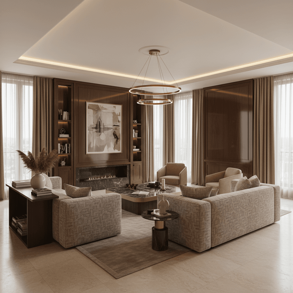 Elegant home interior design with premium finishes