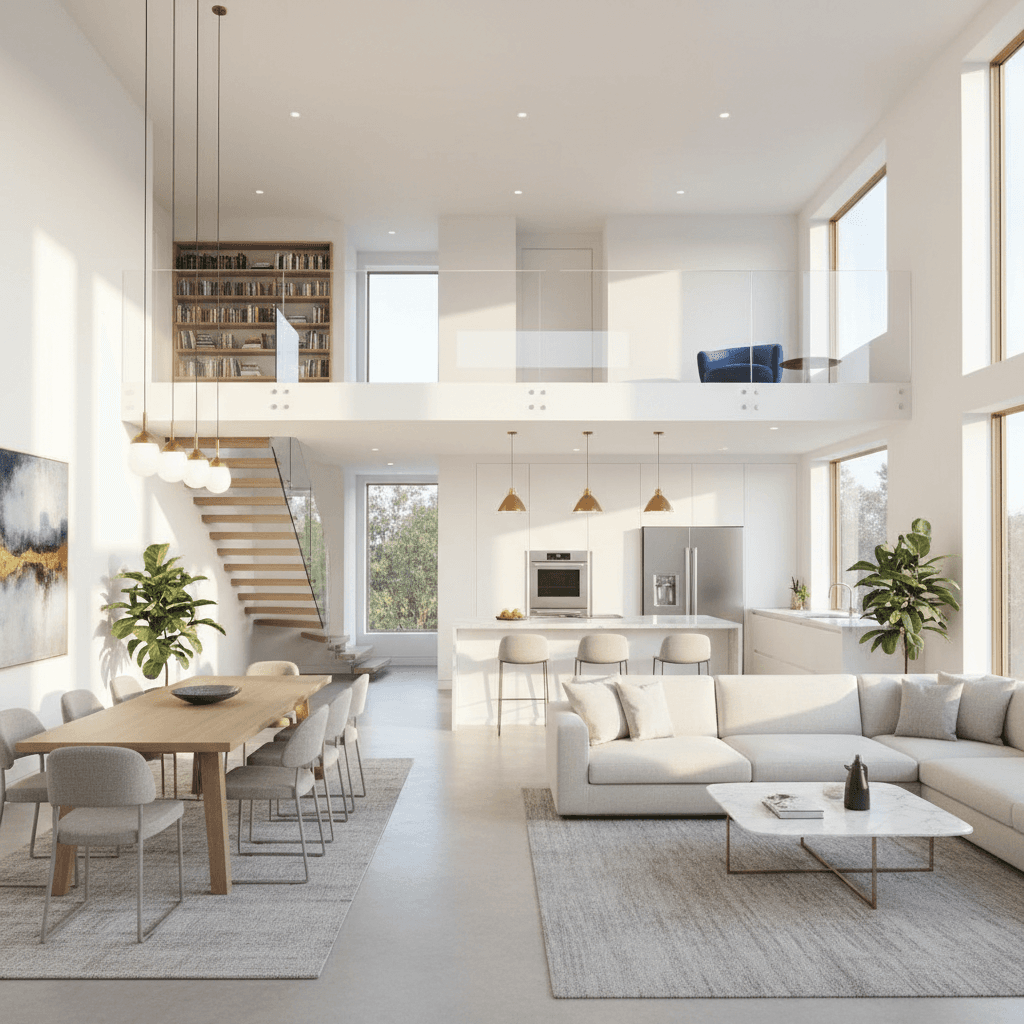 Two-story home with open layout